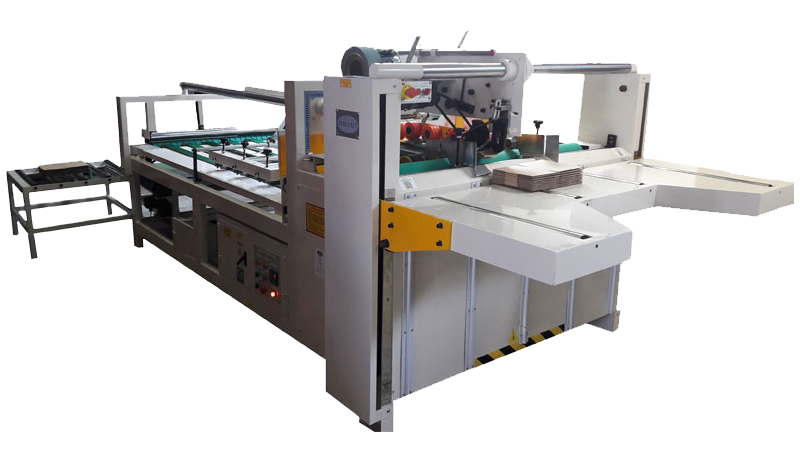 Semi Auto Gluer with Stacker and Counter